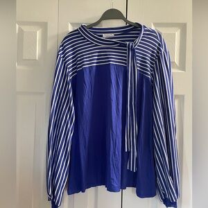 Blue and White Nautical Blouse Shirt NWT Women’s 24W